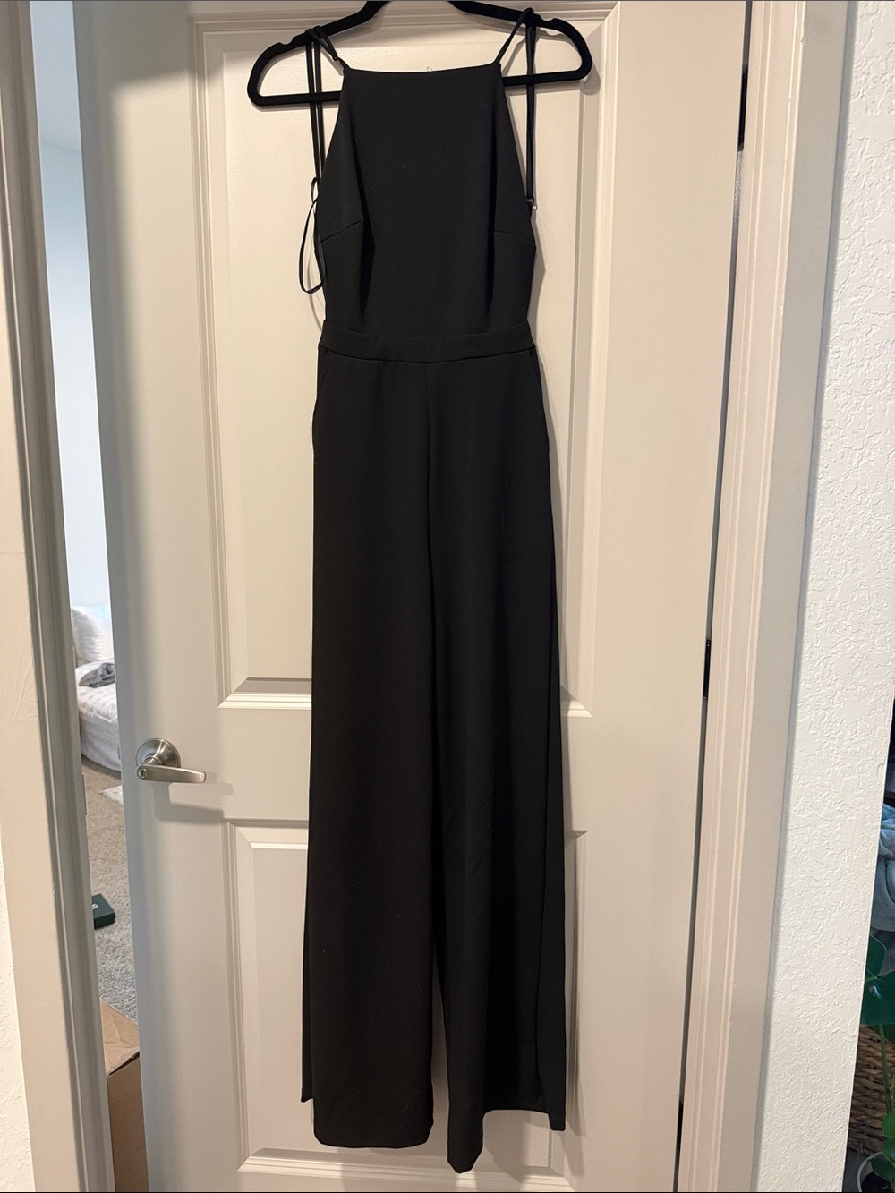 Lulu's Black Wide-Leg Halter Jumpsuit
